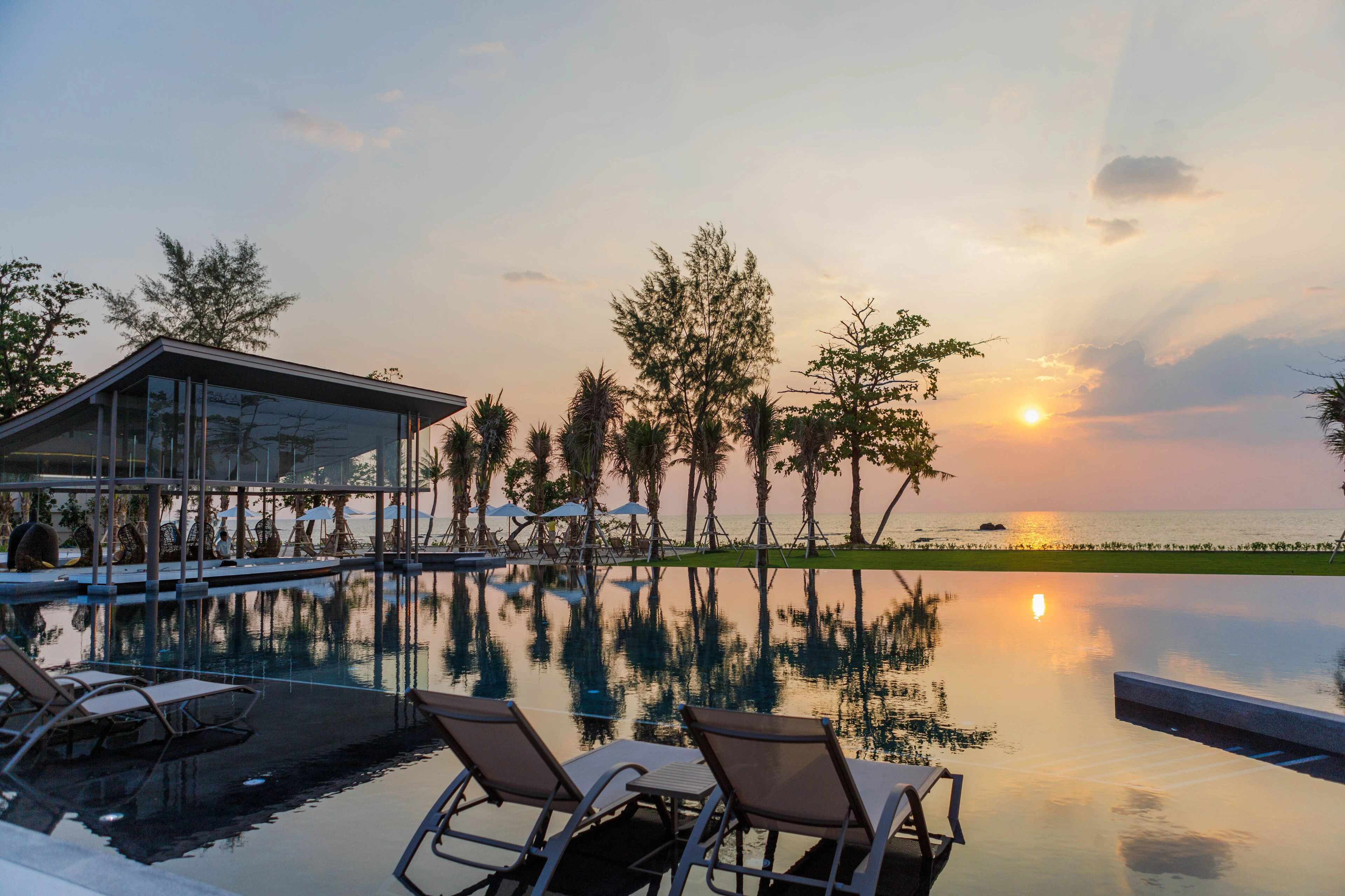 Amanyara Phang Nga resort with a beautiful outside view and infinity pool