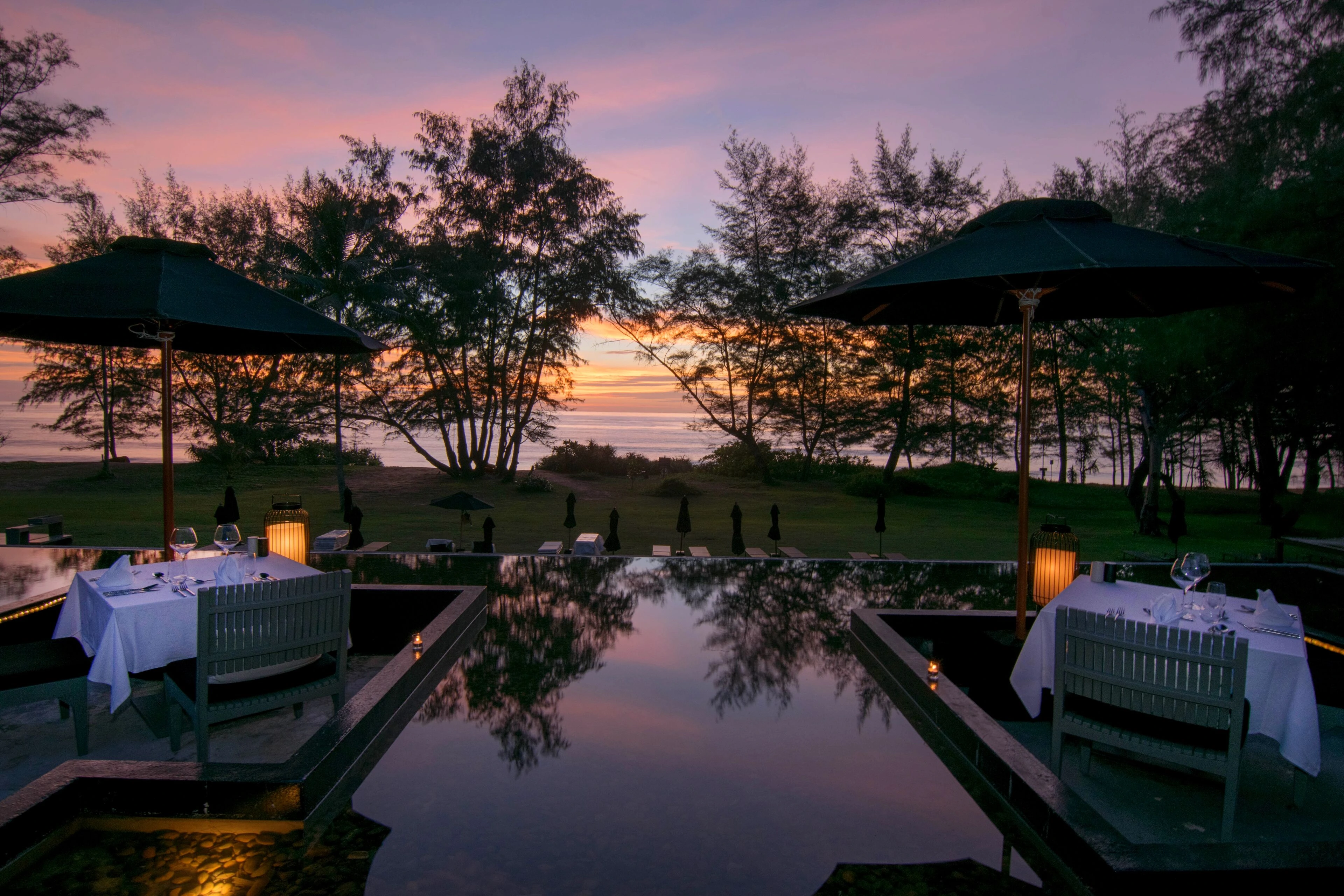 Sala Phuket villas with Private beachfront dining.