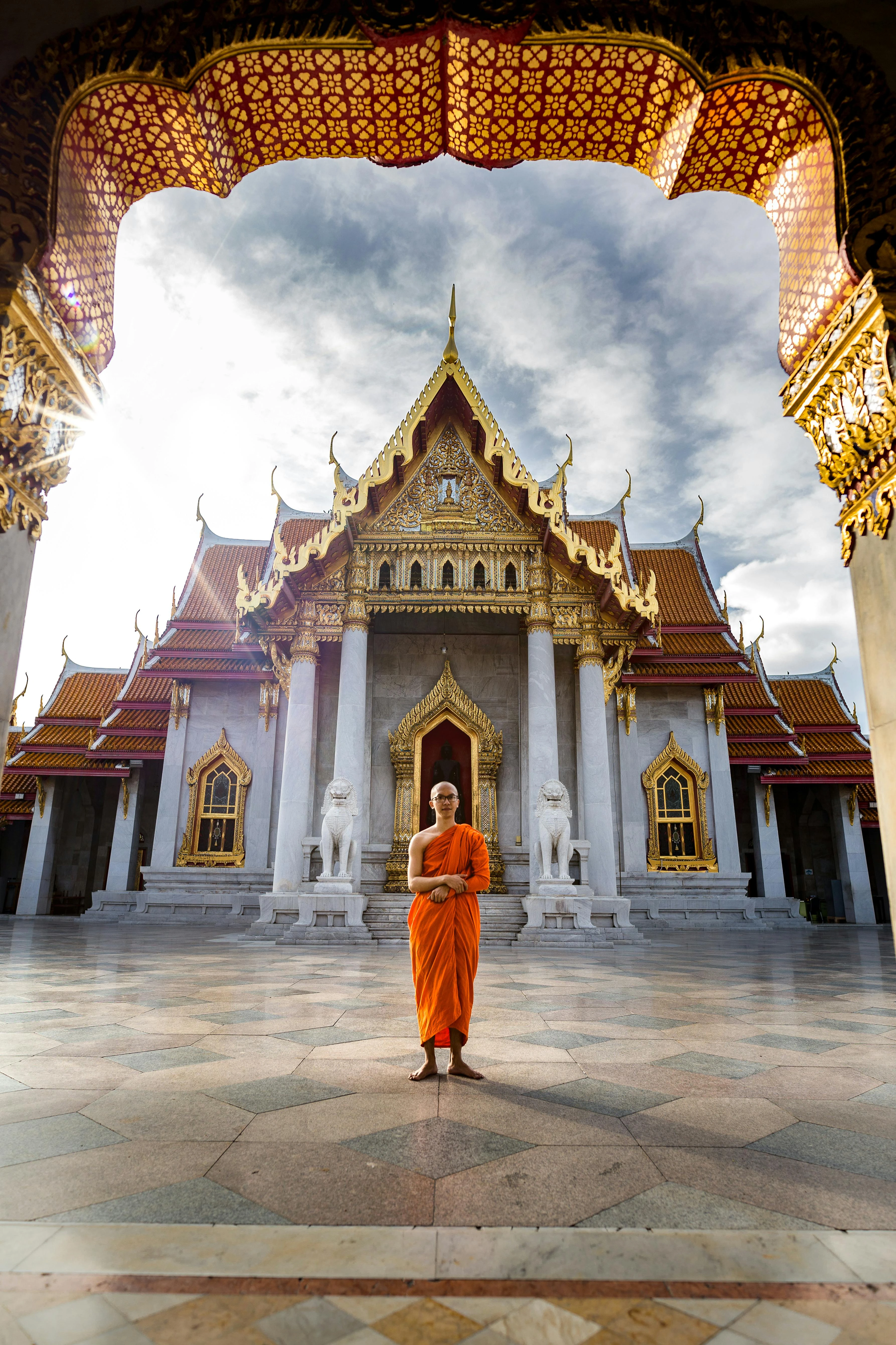 culture temples with cultural people in Bangkok Thailand
