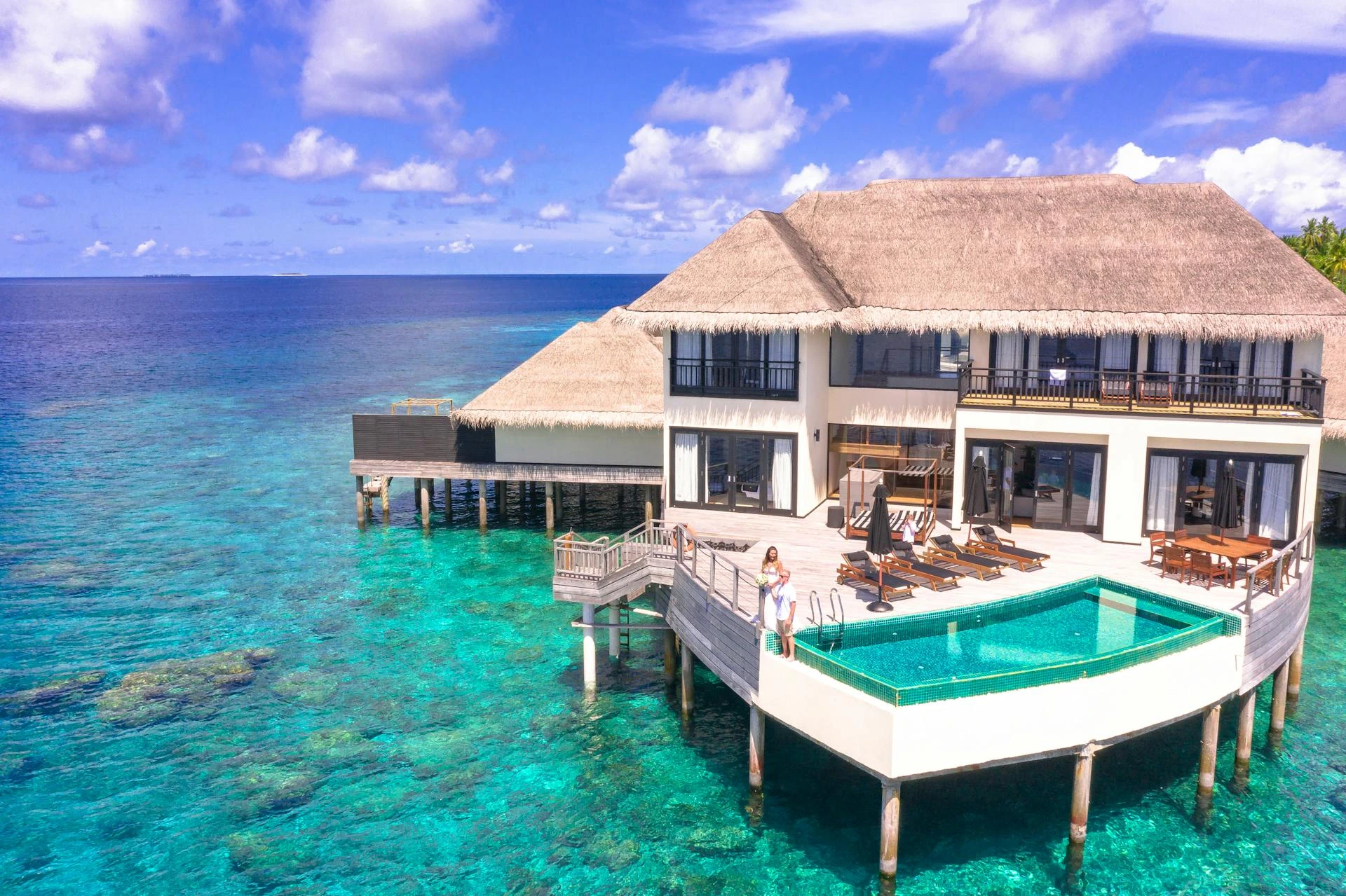 Overwater villas in Maldives 